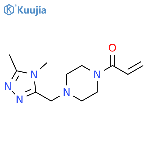 1-{4-(dimethyl-4H-1,2,4-triazol-3-yl)methylpiperazin-1-yl}prop-2-en-1-one structure