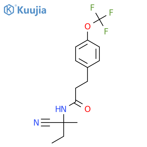 N-(1-cyano-1-methylpropyl)-3-[4-(trifluoromethoxy)phenyl]propanamide structure