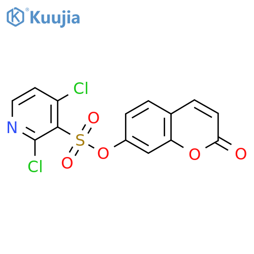 2-oxo-2H-chromen-7-yl 2,4-dichloropyridine-3-sulfonate structure