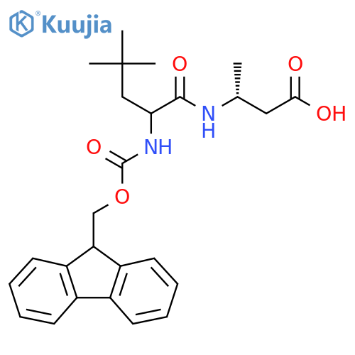 (3R)-3-2-({(9H-fluoren-9-yl)methoxycarbonyl}amino)-4,4-dimethylpentanamidobutanoic acid structure