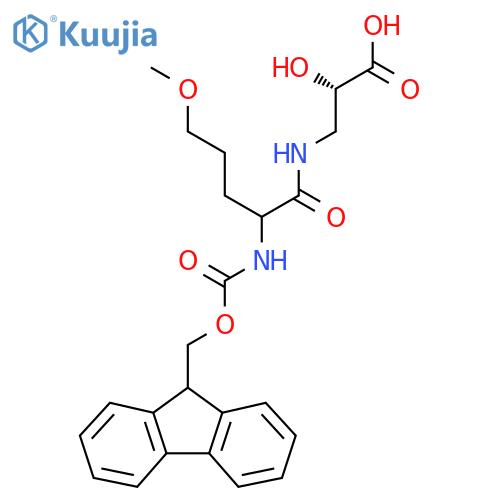 (2S)-3-2-({(9H-fluoren-9-yl)methoxycarbonyl}amino)-5-methoxypentanamido-2-hydroxypropanoic acid structure