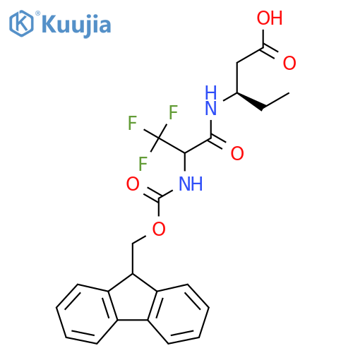 (3R)-3-2-({(9H-fluoren-9-yl)methoxycarbonyl}amino)-3,3,3-trifluoropropanamidopentanoic acid structure
