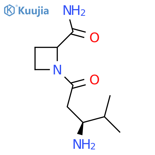 1-(3S)-3-amino-4-methylpentanoylazetidine-2-carboxamide structure
