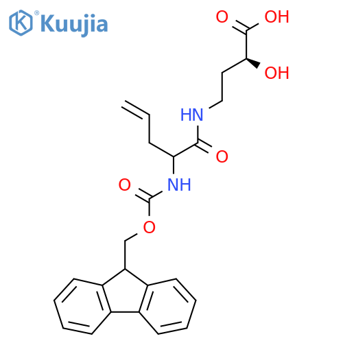 (2S)-4-2-({(9H-fluoren-9-yl)methoxycarbonyl}amino)pent-4-enamido-2-hydroxybutanoic acid structure