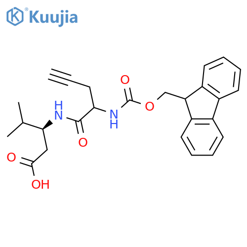 (3S)-3-2-({(9H-fluoren-9-yl)methoxycarbonyl}amino)pent-4-ynamido-4-methylpentanoic acid structure