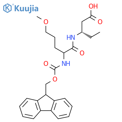 (3S)-3-2-({(9H-fluoren-9-yl)methoxycarbonyl}amino)-5-methoxypentanamidopentanoic acid structure