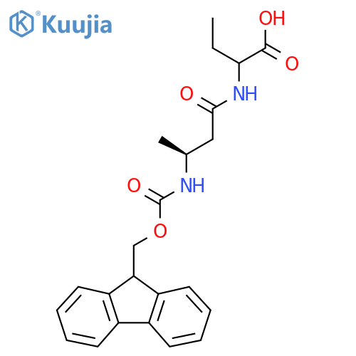 2-(3S)-3-({(9H-fluoren-9-yl)methoxycarbonyl}amino)butanamidobutanoic acid structure