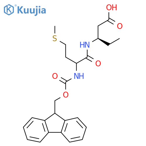 (3R)-3-2-({(9H-fluoren-9-yl)methoxycarbonyl}amino)-4-(methylsulfanyl)butanamidopentanoic acid structure