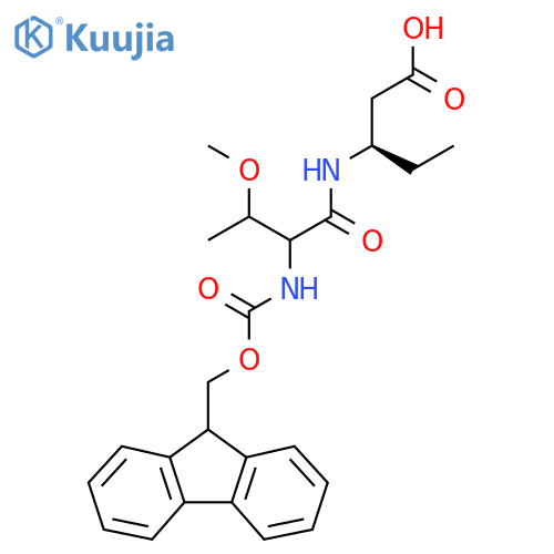 (3R)-3-2-({(9H-fluoren-9-yl)methoxycarbonyl}amino)-3-methoxybutanamidopentanoic acid structure