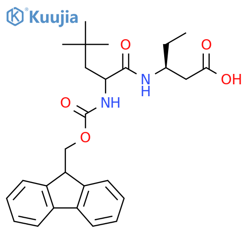 (3S)-3-2-({(9H-fluoren-9-yl)methoxycarbonyl}amino)-4,4-dimethylpentanamidopentanoic acid structure