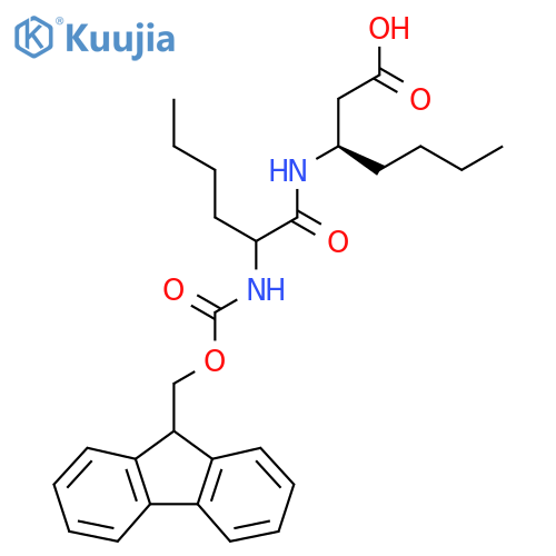 (3R)-3-2-({(9H-fluoren-9-yl)methoxycarbonyl}amino)hexanamidoheptanoic acid structure