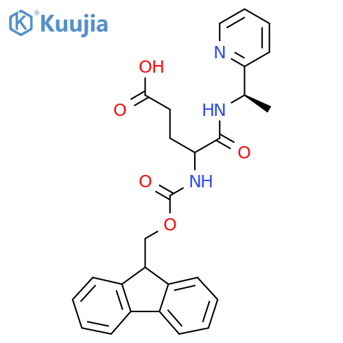 4-({(9H-fluoren-9-yl)methoxycarbonyl}amino)-4-{(1R)-1-(pyridin-2-yl)ethylcarbamoyl}butanoic acid structure