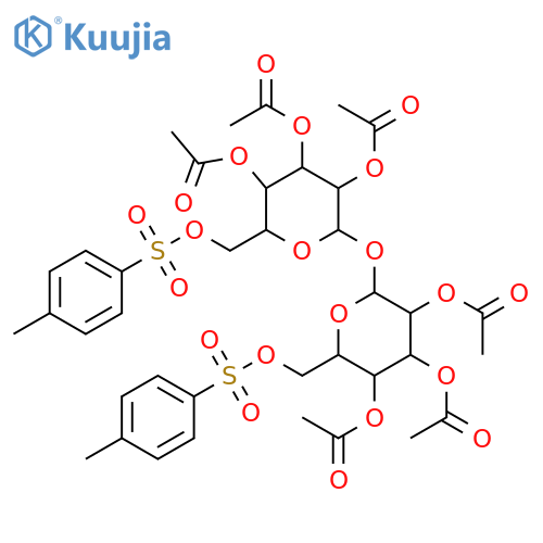 α-D-Glucopyranoside, 2,3,4-tri-O-acetyl-6-O-[(4-methylphenyl)sulfonyl]-α-D-glucopyranosyl, 2,3,4-triacetate 6-(4-methylbenzenesulfonate) structure