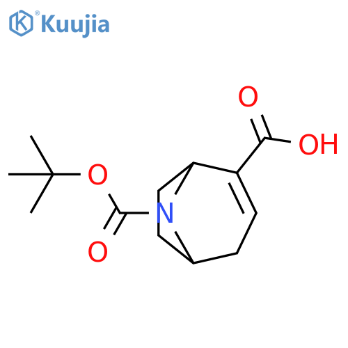 8-(tert-butoxy)carbonyl-8-azabicyclo3.2.1oct-2-ene-2-carboxylic acid structure