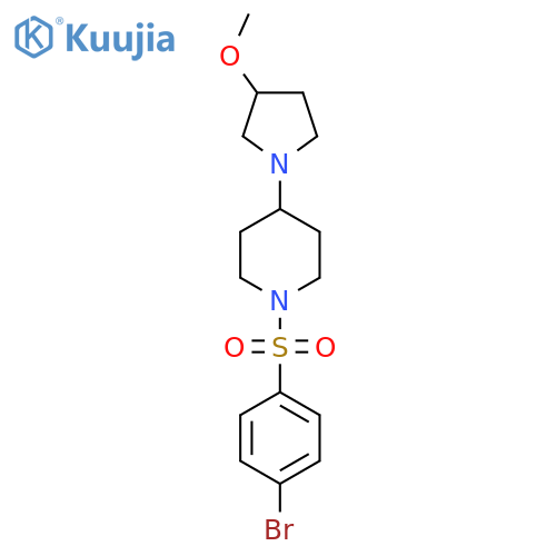 1-(4-bromobenzenesulfonyl)-4-(3-methoxypyrrolidin-1-yl)piperidine structure