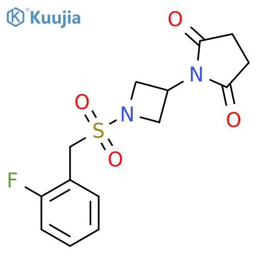 1-(1-((2-Fluorobenzyl)sulfonyl)azetidin-3-yl)pyrrolidine-2,5-dione structure