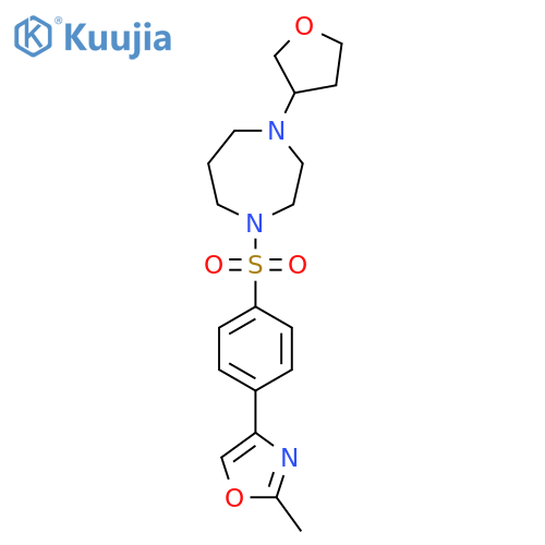 1-4-(2-methyl-1,3-oxazol-4-yl)benzenesulfonyl-4-(oxolan-3-yl)-1,4-diazepane structure