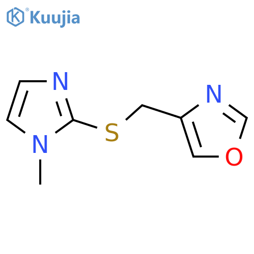 4-{(1-methyl-1H-imidazol-2-yl)sulfanylmethyl}-1,3-oxazole structure