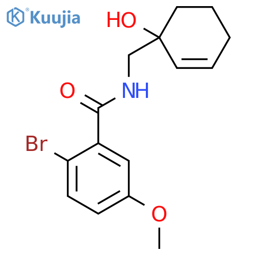 2-bromo-N-[(1-hydroxycyclohex-2-en-1-yl)methyl]-5-methoxybenzamide structure
