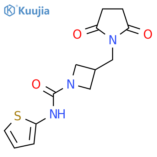 3-(2,5-dioxopyrrolidin-1-yl)methyl-N-(thiophen-2-yl)azetidine-1-carboxamide structure