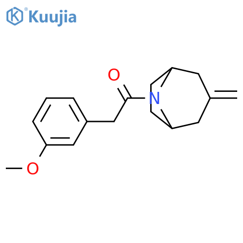 2-(3-methoxyphenyl)-1-{3-methylidene-8-azabicyclo3.2.1octan-8-yl}ethan-1-one structure
