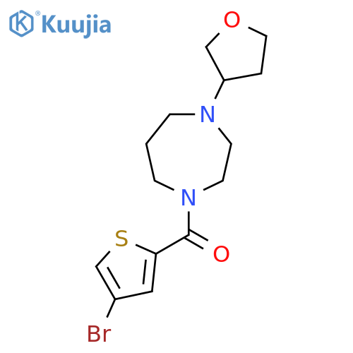 1-(4-bromothiophene-2-carbonyl)-4-(oxolan-3-yl)-1,4-diazepane structure