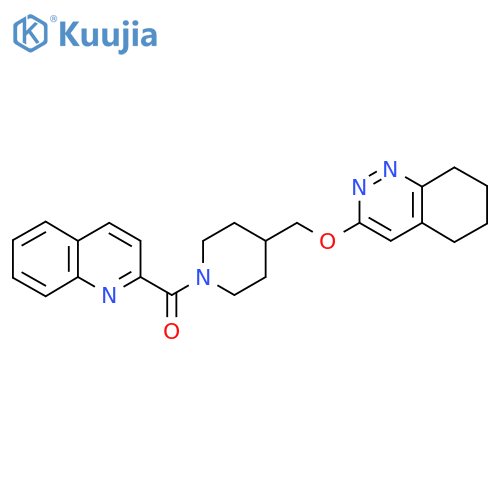 3-{1-(quinoline-2-carbonyl)piperidin-4-ylmethoxy}-5,6,7,8-tetrahydrocinnoline structure