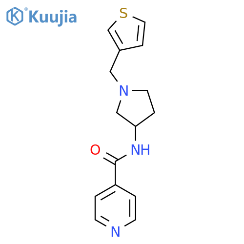 N-{1-(thiophen-3-yl)methylpyrrolidin-3-yl}pyridine-4-carboxamide structure