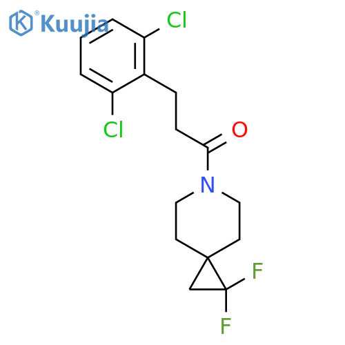 3-(2,6-dichlorophenyl)-1-{1,1-difluoro-6-azaspiro2.5octan-6-yl}propan-1-one structure