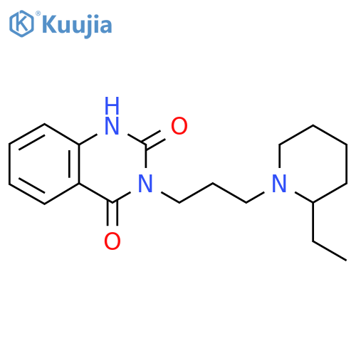 3-3-(2-ethylpiperidin-1-yl)propyl-1,2,3,4-tetrahydroquinazoline-2,4-dione structure