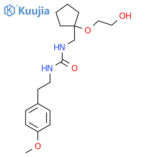 3-{1-(2-hydroxyethoxy)cyclopentylmethyl}-1-2-(4-methoxyphenyl)ethylurea structure