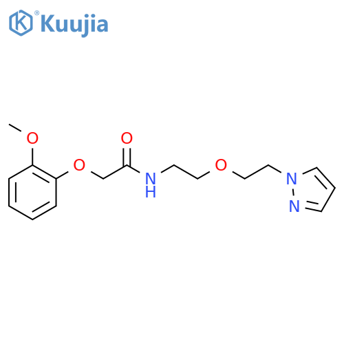 2-(2-methoxyphenoxy)-N-{2-2-(1H-pyrazol-1-yl)ethoxyethyl}acetamide structure