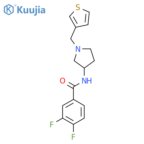 3,4-difluoro-N-{1-(thiophen-3-yl)methylpyrrolidin-3-yl}benzamide structure