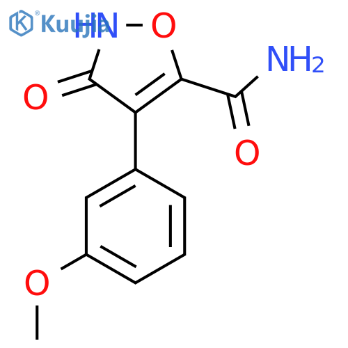 3-hydroxy-4-(3-methoxyphenyl)-1,2-oxazole-5-carboxamide structure