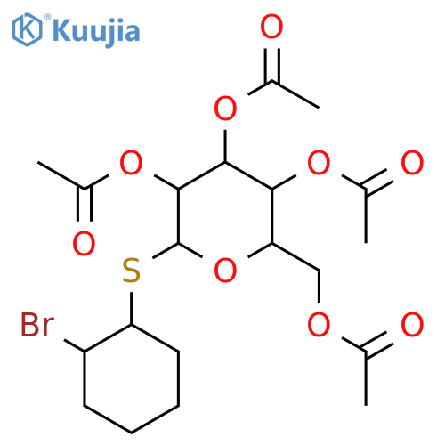 Glucopyranoside,2-bromocyclohexyl 1-thio-, tetraacetate, trans- b-D- (8CI) structure