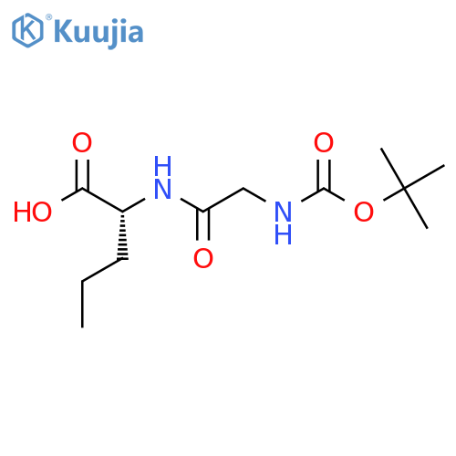 (2R)-2-[[2-[(2-Methylpropan-2-yl)oxycarbonylamino]acetyl]amino]pentanoic acid structure