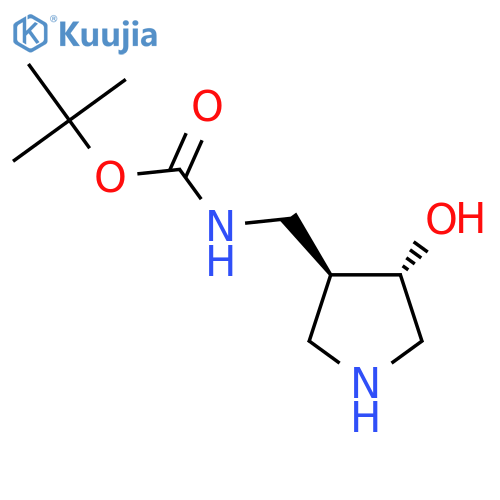 Tert-butyl N-[[(3S,4S)-4-hydroxypyrrolidin-3-yl]methyl]carbamate structure