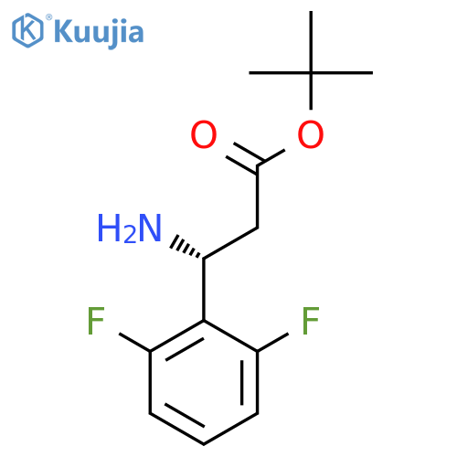 tert-butyl (3R)-3-amino-3-(2,6-difluorophenyl)propanoate structure