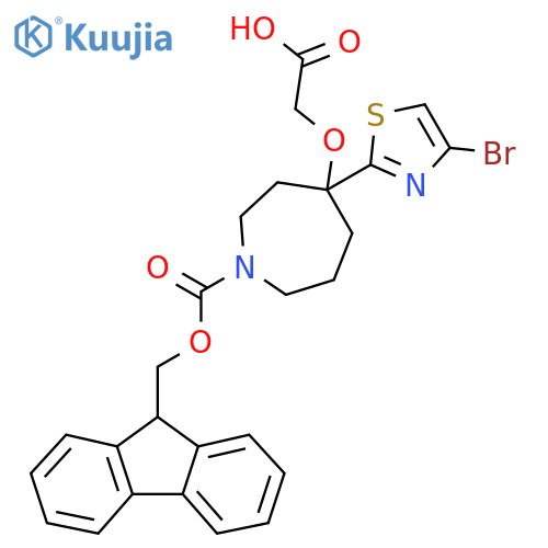 2-{[4-(4-bromo-1,3-thiazol-2-yl)-1-{[(9H-fluoren-9-yl)methoxy]carbonyl}azepan-4-yl]oxy}acetic acid structure