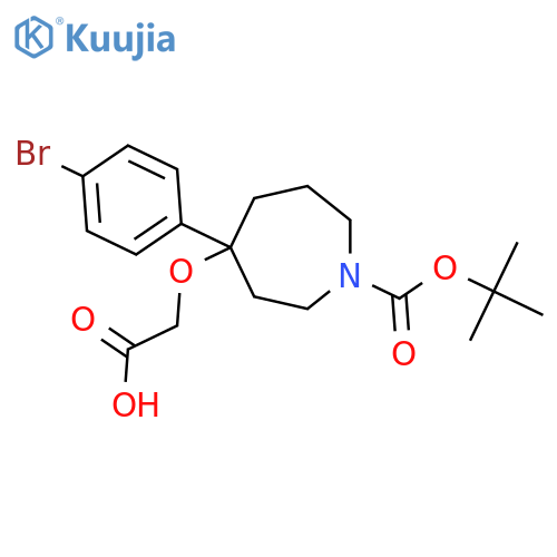 2-{[4-(4-Bromophenyl)-1-[(tert-butoxy)carbonyl]azepan-4-yl]oxy}acetic acid structure