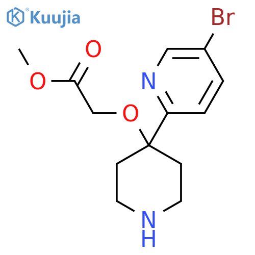 Methyl 2-{[4-(5-bromopyridin-2-yl)piperidin-4-yl]oxy}acetate structure