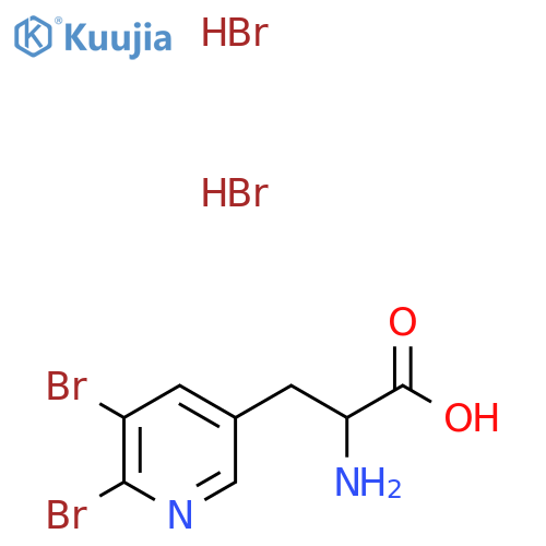 2-Amino-3-(5,6-dibromopyridin-3-yl)propanoic acid;dihydrobromide structure