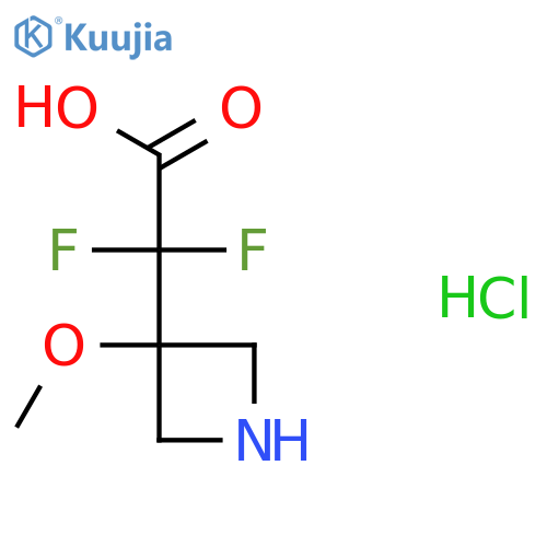 2,2-Difluoro-2-(3-methoxyazetidin-3-yl)acetic acid;hydrochloride structure