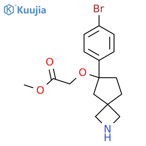 Methyl 2-{[6-(4-bromophenyl)-2-azaspiro[3.4]octan-6-yl]oxy}acetate structure