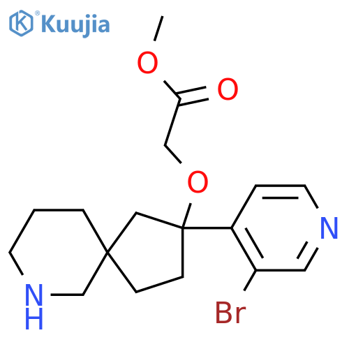Methyl 2-{[2-(3-bromopyridin-4-yl)-7-azaspiro[4.5]decan-2-yl]oxy}acetate structure