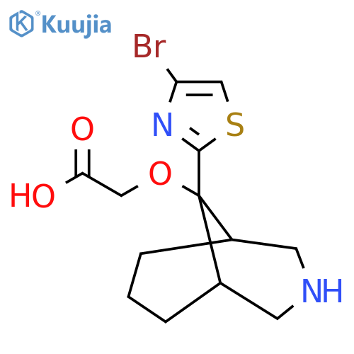 2-{[9-(4-Bromo-1,3-thiazol-2-yl)-3-azabicyclo[3.3.1]nonan-9-yl]oxy}acetic acid structure