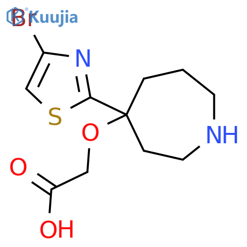 2-{[4-(4-Bromo-1,3-thiazol-2-yl)azepan-4-yl]oxy}acetic acid structure