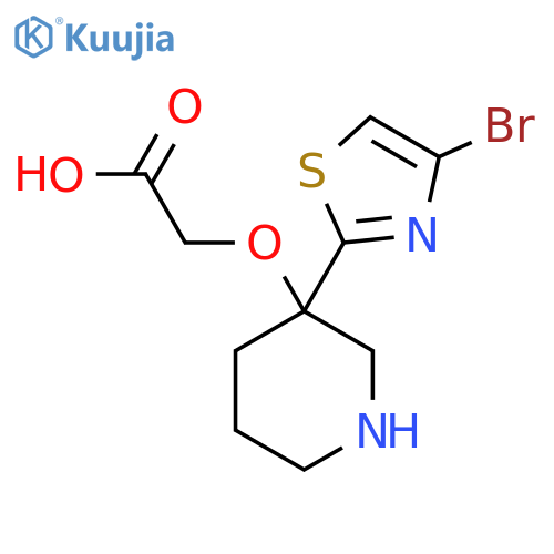 2-{[3-(4-Bromo-1,3-thiazol-2-yl)piperidin-3-yl]oxy}acetic acid structure