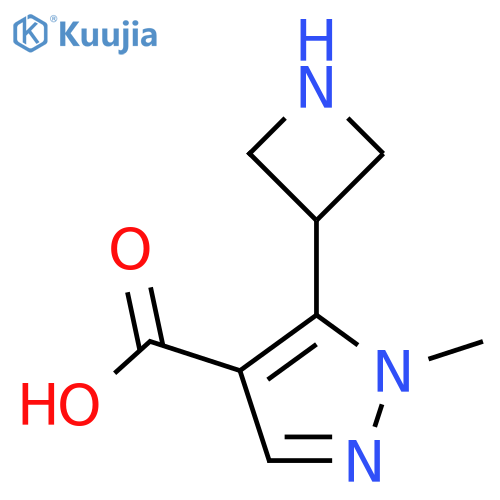 5-(azetidin-3-yl)-1-methyl-1H-pyrazole-4-carboxylic acid structure