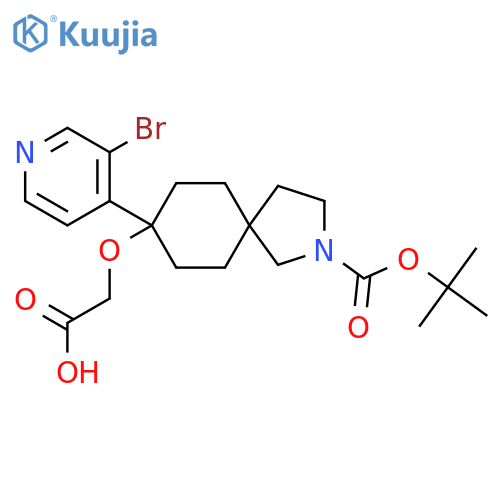 2-{[8-(3-Bromopyridin-4-yl)-2-[(tert-butoxy)carbonyl]-2-azaspiro[4.5]decan-8-yl]oxy}acetic acid structure